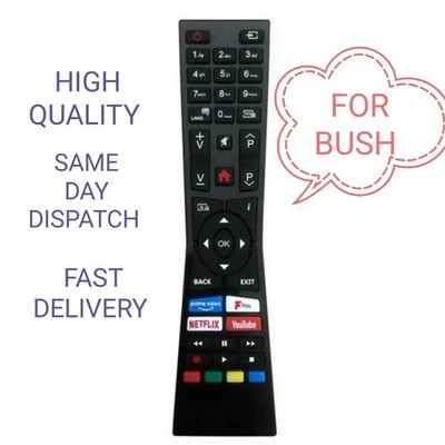NEU ERSATZFERNBEDIENUNG FÜR BUSH SMART TV MODELL: DLED39HDS. DLED43FHDSB