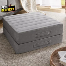 High Density Foam Floor Pillow 2 Sets Large Meditation Cushions Seating for Adul