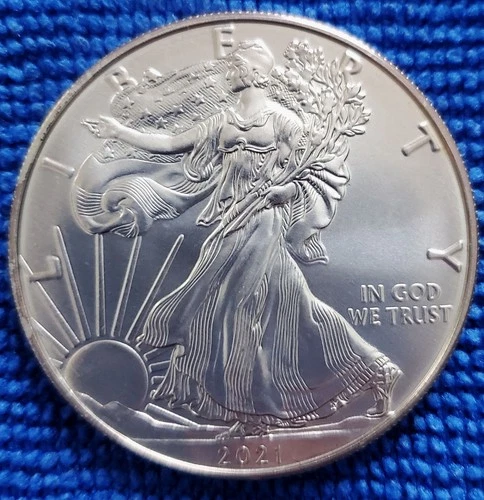 2021 Uncirculated American Silver Eagle 1 Ounce .999 Fine Silver  Type  1