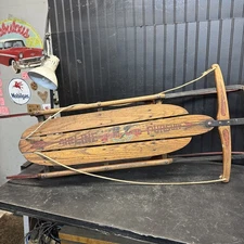 Vintage Flexible Flyer sled 47in Wood Snow Sled Offered with Free Shipping