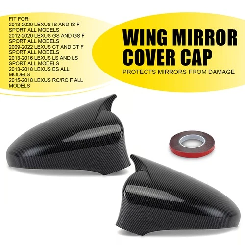 For Lexus IS200 13-20 300 350 RC F-Sport Carbon Fiber M Horn Side Mirror Cover