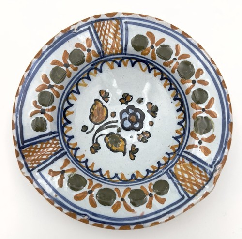 Vtg Talavera Spain Ceramic Ashtray Candy Dish Yellow Blue Green Hand Painted - Picture 2 of 8