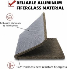 Exhaust Wrap Heat Shield Automotive Aluminum Basalt Muffler Wrap 12 X 24 Sheet