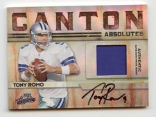 Tony Romo 2009 Playoff Absolute Canton Game Worn Jersey Patch Relic Auto 1/1