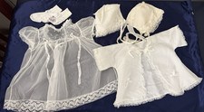 Vtg 1960's Baby Boy Girl Christening Gown Baptism Dress Lace Heirloom Bundle Lot