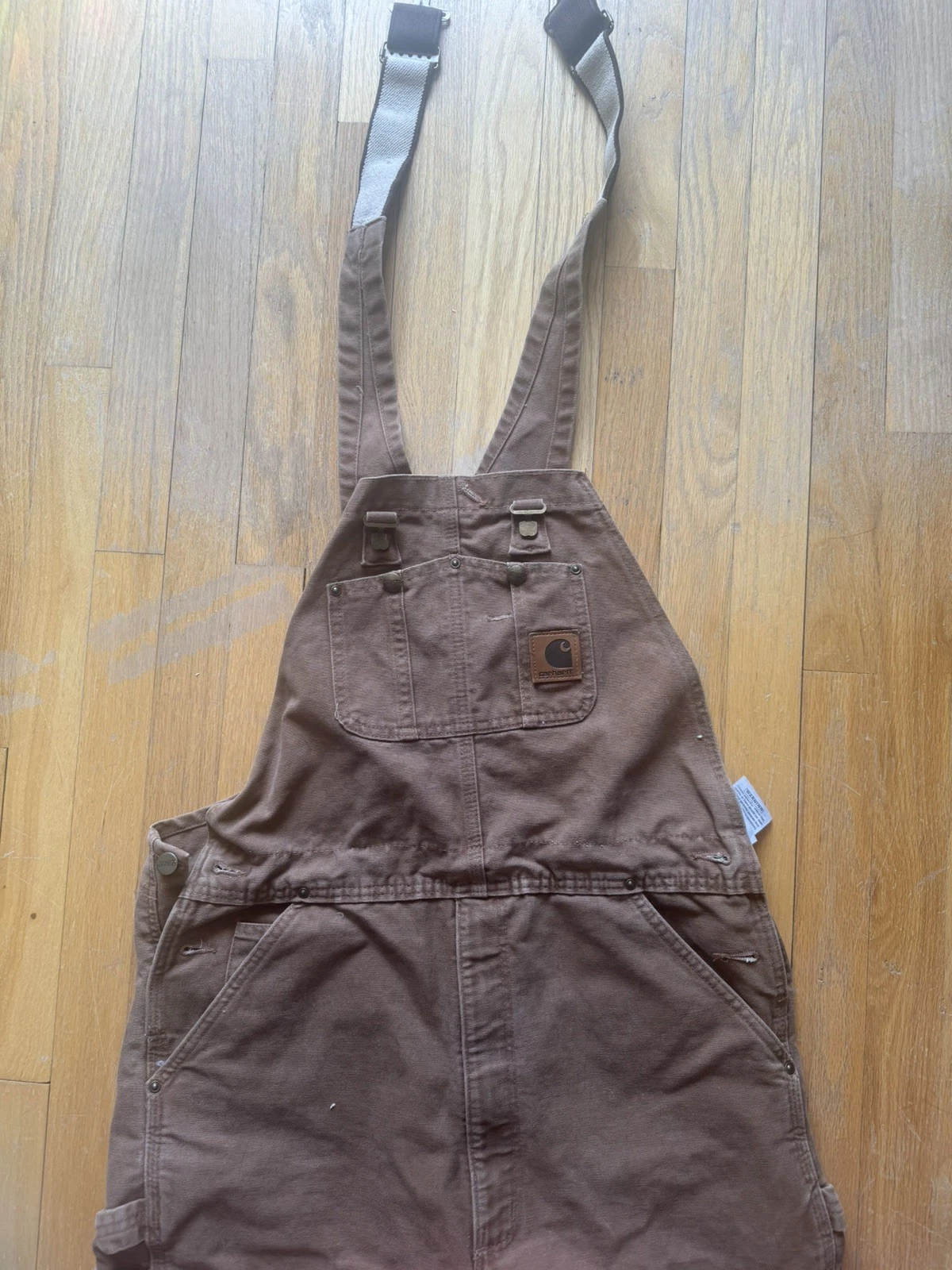 Carhartt Bib Overalls 34x36 Brown Double Knee Workwear Flannel Inside
Opens in a new window or tab