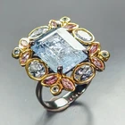 Fine Art jewelry Natural Aquamarine Ring 925 Sterling Silver Size 6.5 /R471270