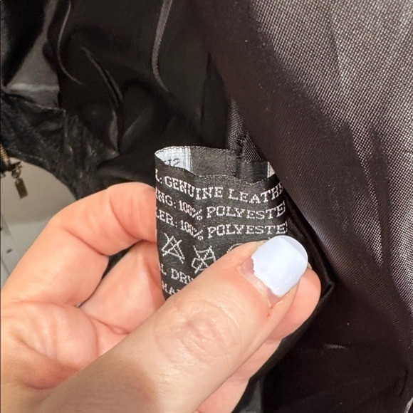 American Unique Mens Black Patchwork Genuine Leat… - image 4