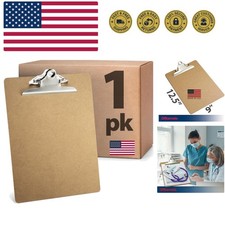 Recycled Wood Clipboard, 6 Inch Clip, 1 Pack Clipboard, Letter Size 9 x 12.5 ...