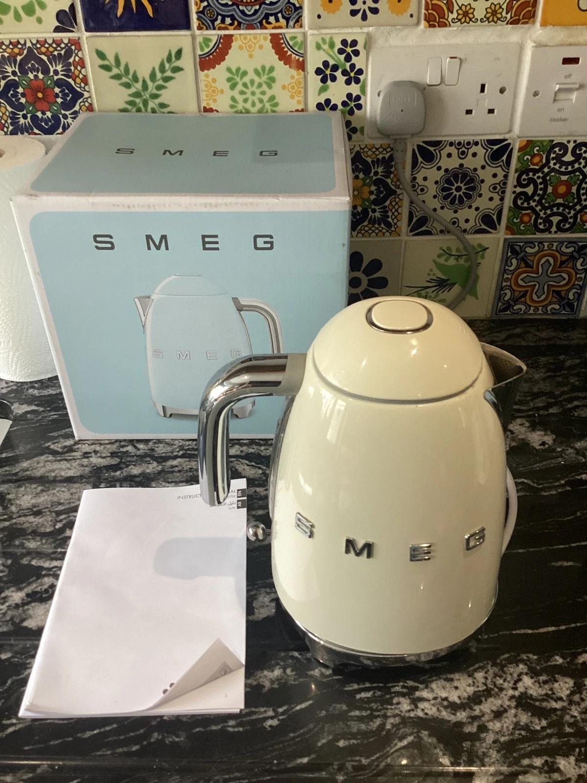Smeg KLF03CR 50's Retro Style Cordless Kettle 1.7L - Cream