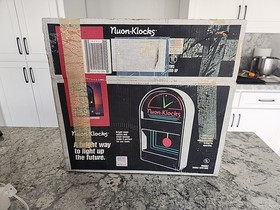 Vintage GEMINI NUON Display BLACKLIGHT Clock Tested Working W/ Original Box