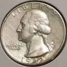 Silver Quarter - Washington - 1942