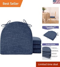 Chair Cushions for Dining Chairs with Ties and Removable Cover, Dining Kitche...