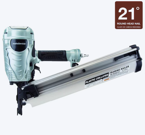 Clavadora neumática para marcos de cabeza redonda Metabo HPT 3-1/2 pulgadas 21 grados (caja abierta)
