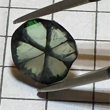 Colombian Emerald 7.2x7.2 mm Round Cut Loose Gemstone Green/Black 1 Pc