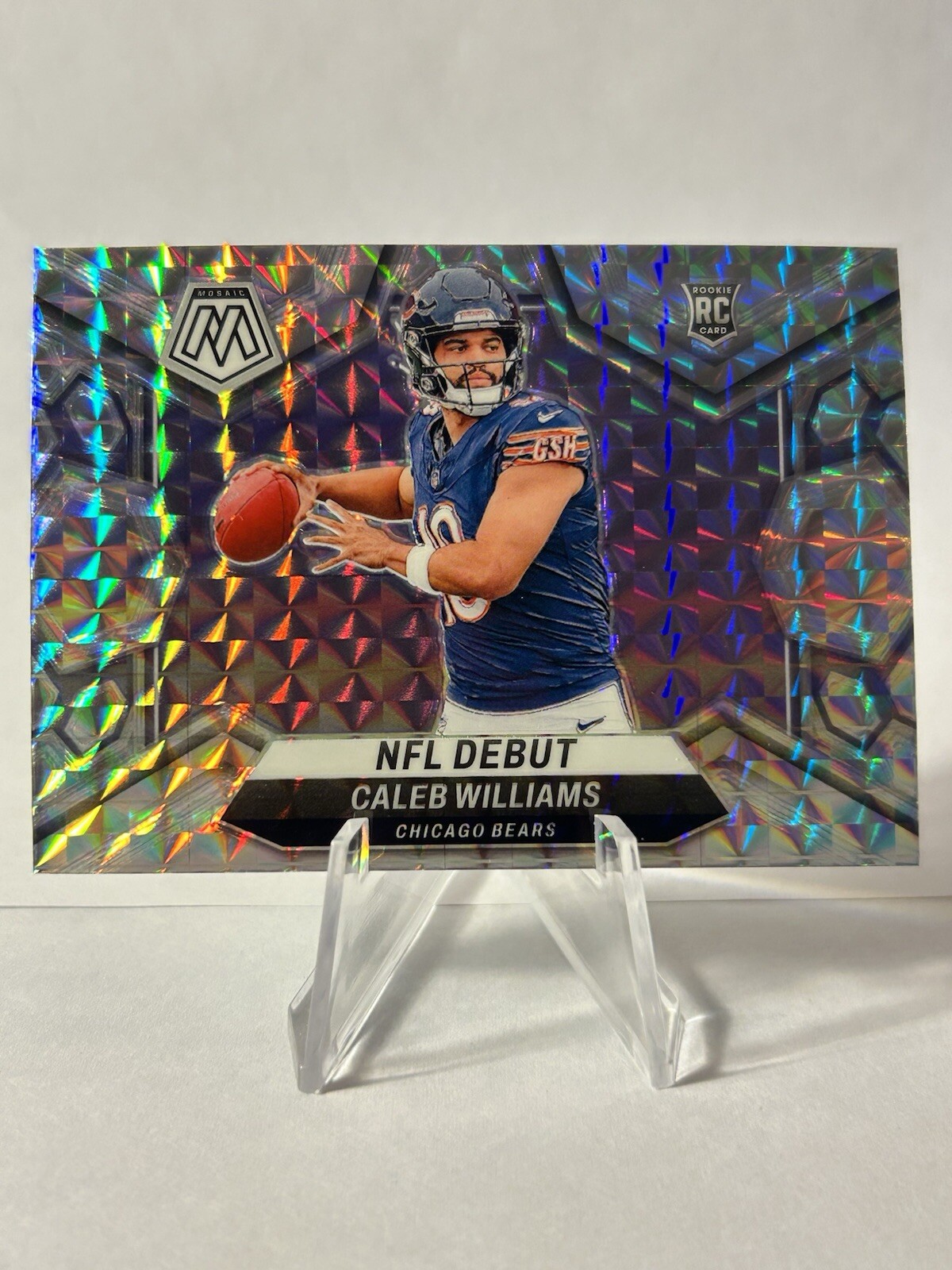 CALEB WILLIAMS 2024 Panini Mosaic NFL Debut #289 Silver Mosaic Prizm RC