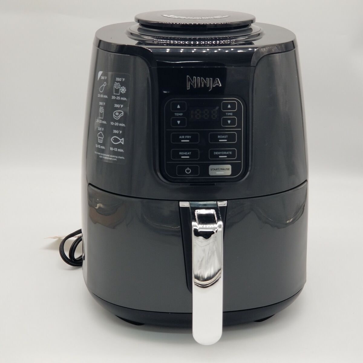 Ninja AF101 Deluxe Air Fryer 4 Quart Black Gray w Wide Ninja AF101 Deluxe Air Fryer 4 Quart Black Gray w Wide