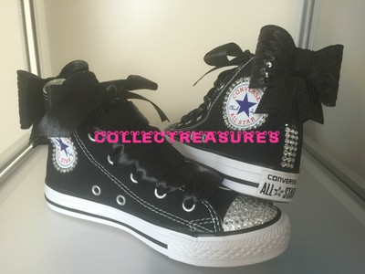 converse noir strass