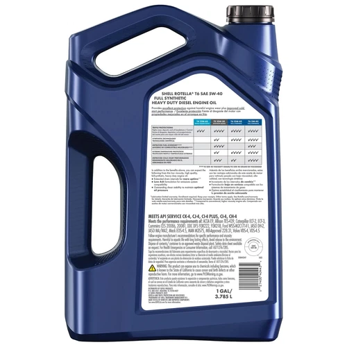 Shell Rotella T6 Full Synthetic 5W-40 Diesel Engine Oil, 1 Gallon ( 2 pack) - Bild 3 von 10