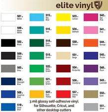 12" x 5' Roll - Permanent Adhesive Vinyl for Decals, Signs, Crafts, etc