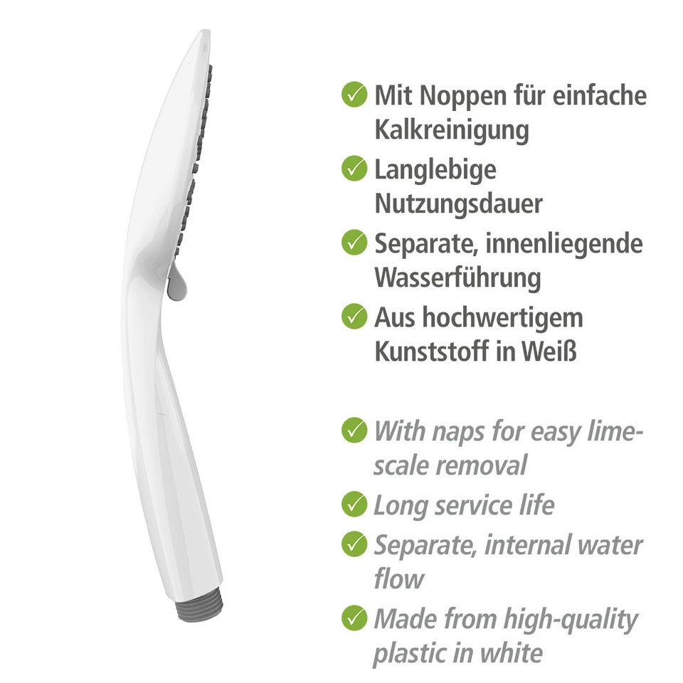 WENKO Dusch Kopf YOUNG Weiß Ø 11 cm Brause Hand Dusche Universal Spa Wellness - Bild 4 von 4