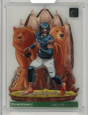 Justin Fields 2023 Clearly Donruss  Downtown Chicago Bears #21