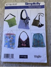 NEW SIMPLICITY PATTERN 4778 DESIGNER FLEECE B...