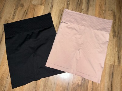 NEW XL Skinny Girl Smoothers & Shapers High Waist Blk & Beige LongLeg Brief 2 PR