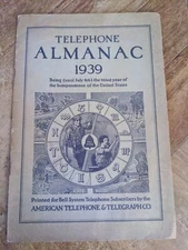 Bell System Telephone Almanac 1939 American Telephone & Telegraph Co