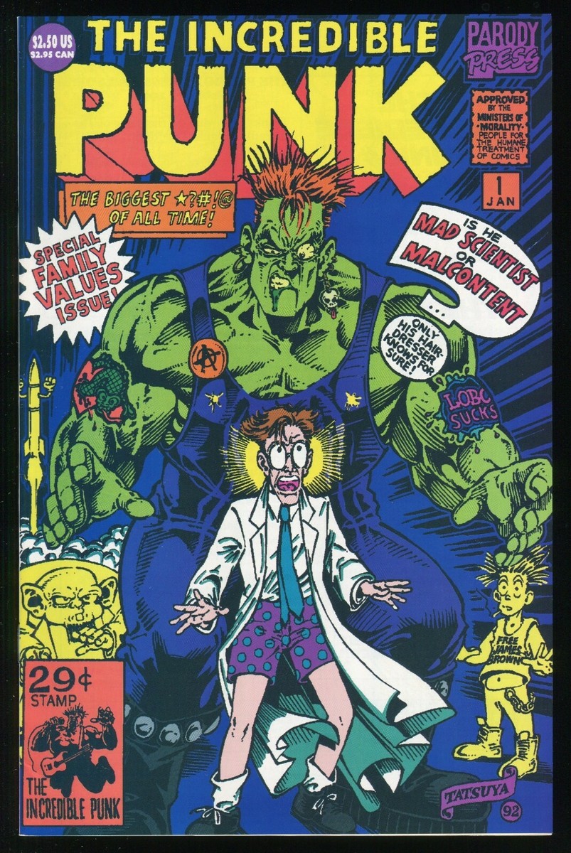 Incredible Punk Comic 1 Incredible Hulk Origin Story Parody Mighty