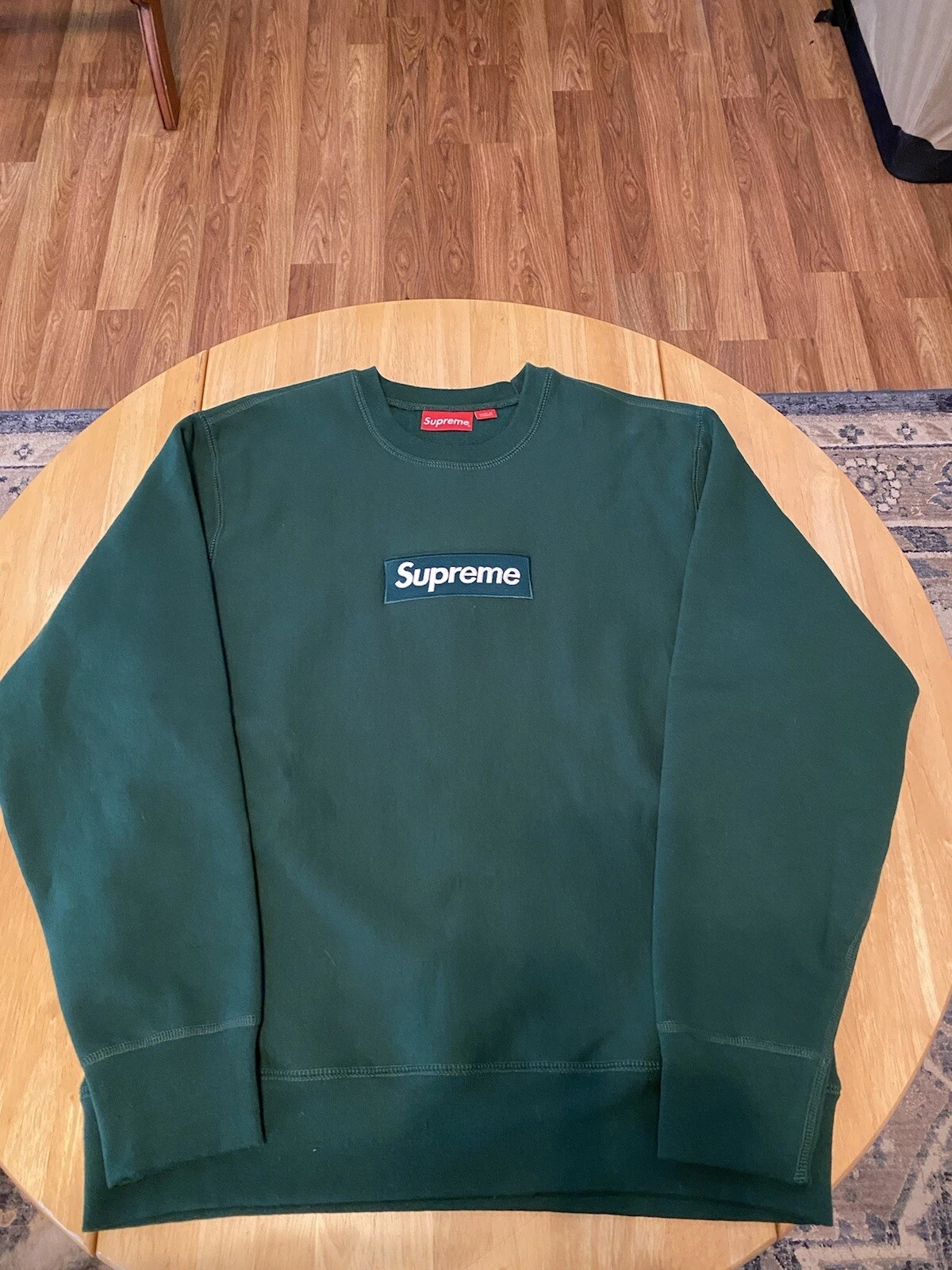Supreme Box LOGO CREWNECK Sweat shirt coton vert M