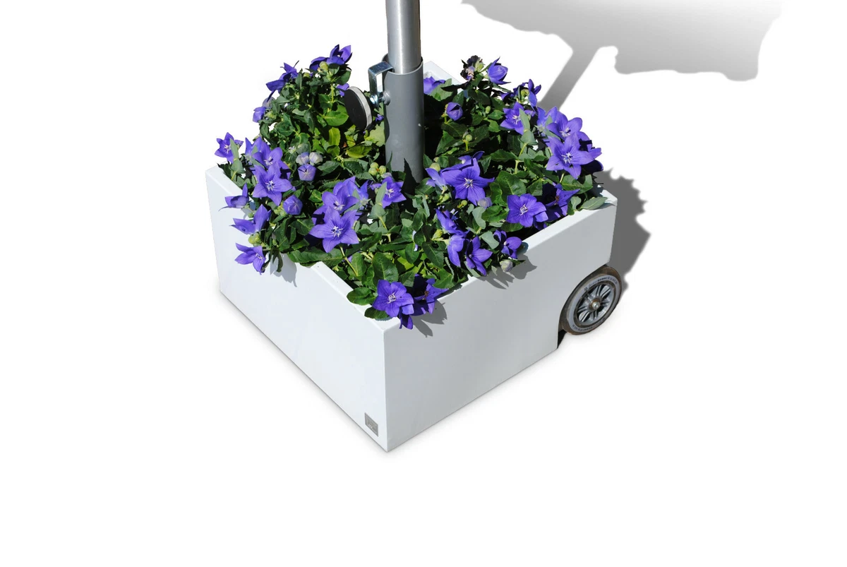 XXD Flowerpower Sonnenschirmständer Bepflanzbar - Mit Rollen In Grau