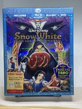 Snow White and the Seven Dwarfs Blu-ray DVD, 2009; 3-Disc Set NEW w/ Slip OOP