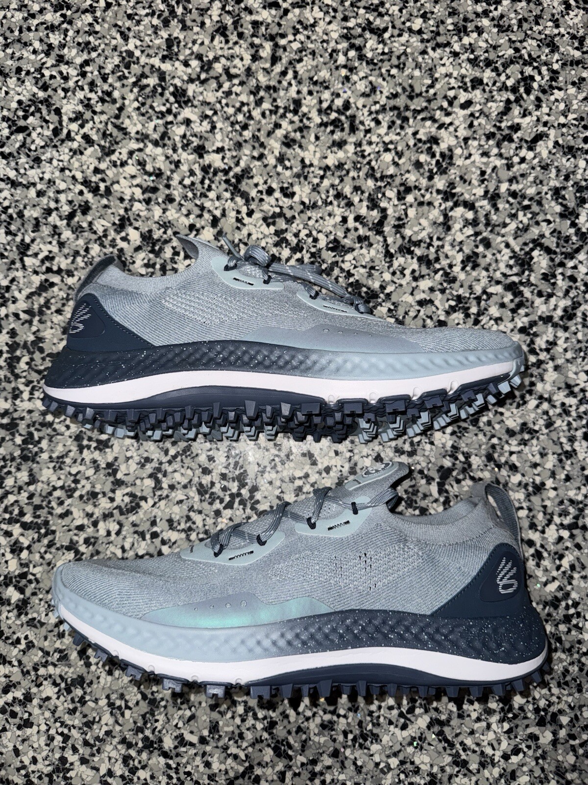 Under Armour Charged Curry SL Golf Shoe Men's Sz 8 Blue Grey 3025072-400 New