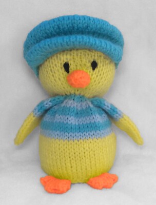 STRICKANLEITUNG - Charlie Chick schoko orange Hülle /13 cm Ostern Spielzeug
