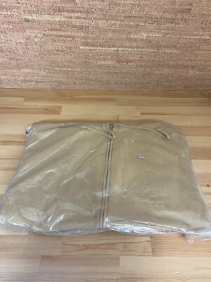 Supreme Overdyed Small Box Zip Up Hooded Sweatshirt Sand XXL