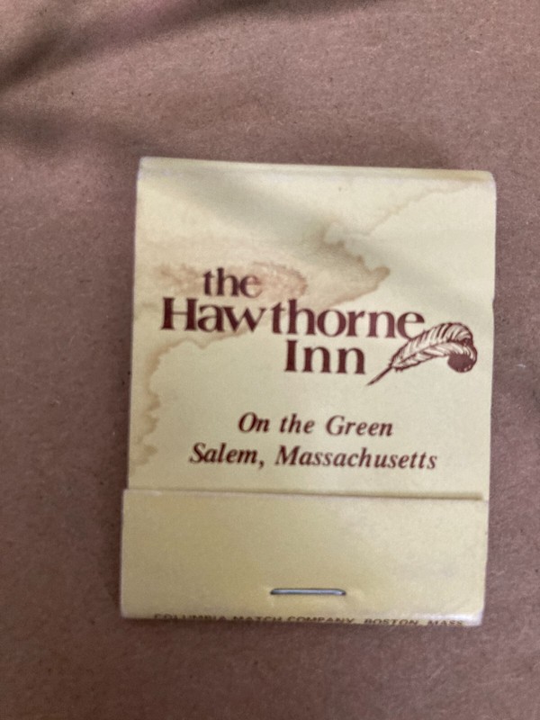 Historic Hawthorne Inn in Salem Match Book (History Below)