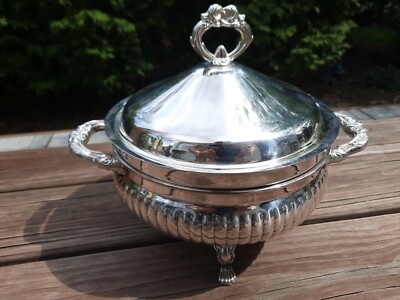 Sheridan Silver Covered Casserole Chafing Dish Electric Warming 467E NO  CORD
