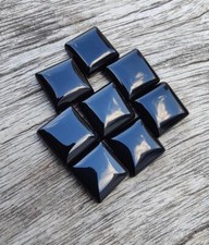 Natural Black Onyx Square Shape Cabochon, AAA Quality Calibrated Stone 5mm-20mm