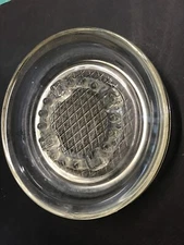 Vintage Large  Clear Glass Cigar Cigarette Ashtray 8”