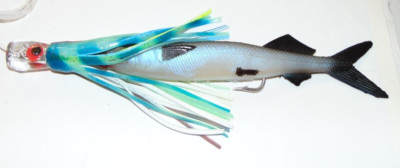 10'' Live Ballyhoo Trolling Fishing Lure Chugger Rigged Mahi Tuna Marlin Wahoo