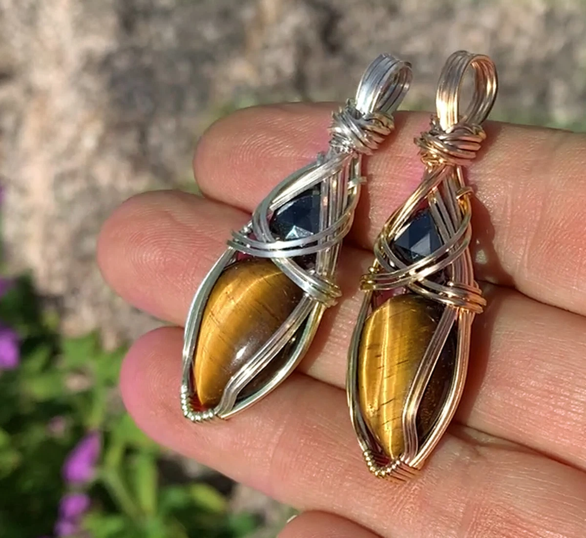 Tigers eye 2024 necklace pendant