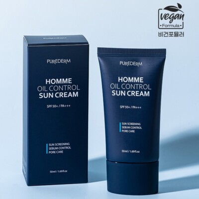 PRRETI Purederm Homme Oil Control Sun Cream 50ml SPF50+ PA+++ For men Sunscreen