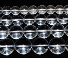 AAA Natural Rock Crystal Colorless Round Smooth Gemstone Beads 15" 3mm 4mm 6mm