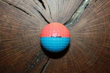VINTAGE MEDIUM BLUE AND ORANGE PING GOLF BALL MUST SEE    RARE  