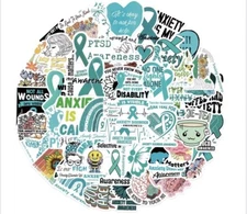 Mental Health Stickers Anxiety Disorder Awareness 50 Pcs Vinyl Decals LAST ONE