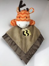 Circo Brown Giraffe Bee Baby Lovey Security Blanket Target Orange Chevron