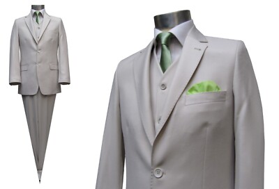 Regular Fit Herrenanzug 2 teilig Gr.102 Hellbeige