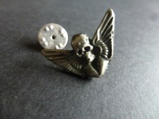 Motorcycle Skull-Wing Lapel Vest-Jacket Pin- Vintage Metal