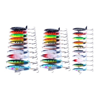 10Pcs Artificial Baits Hard Crankbait Propeller Hard Baits With Rotating Tail